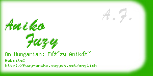 aniko fuzy business card